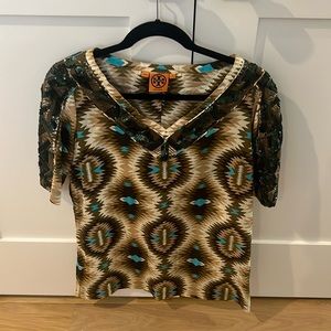 Tory Burch top. Sequin detail. Size 4.